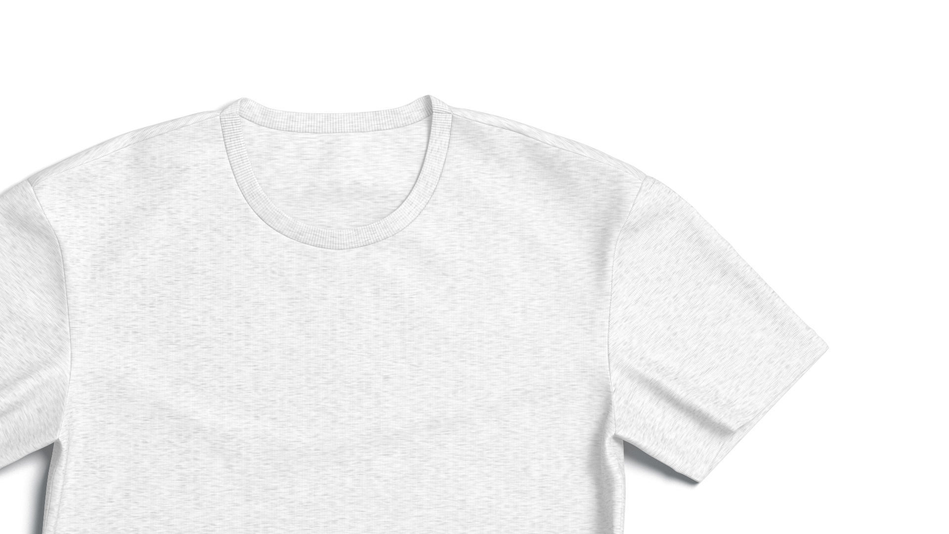 Flat Lay T-shirt - basic folded corner tee-shirt Low-poly 3D model_3