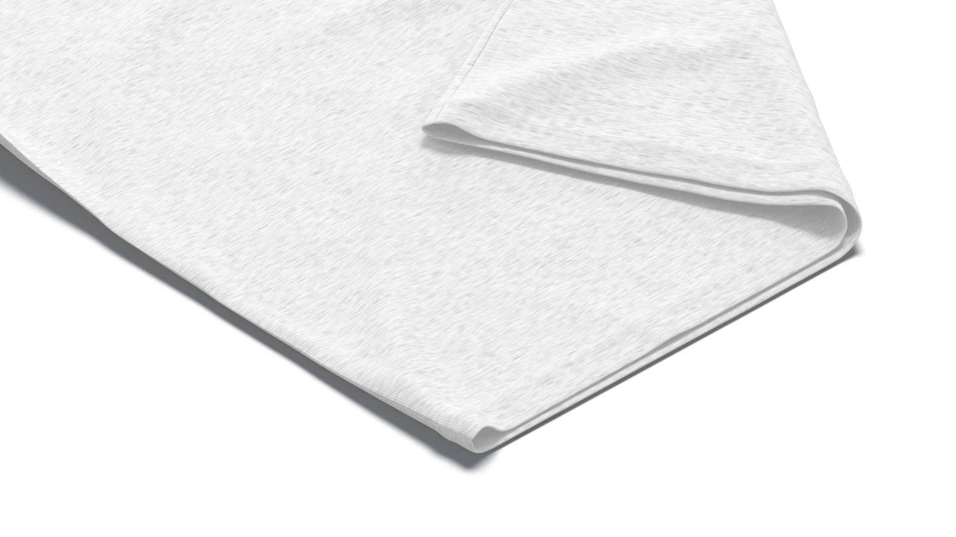 Flat Lay T-shirt - basic folded corner tee-shirt Low-poly 3D model_4