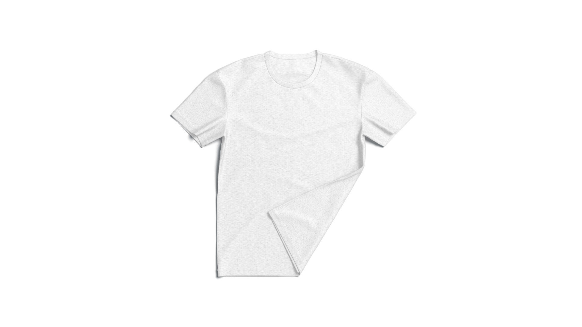 Flat Lay T-shirt - basic folded corner tee-shirt Low-poly 3D model_1