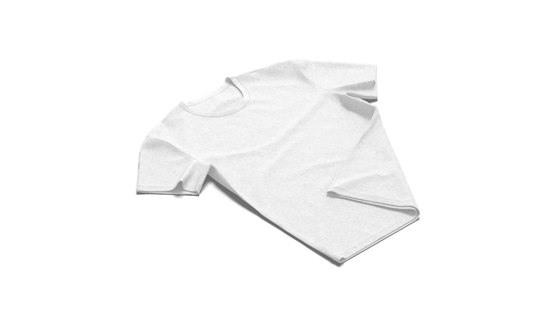 Flat Lay T-shirt - basic folded corner tee-shirt Low-poly 3D model_0