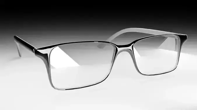 basic glasses Low-poly 3D model