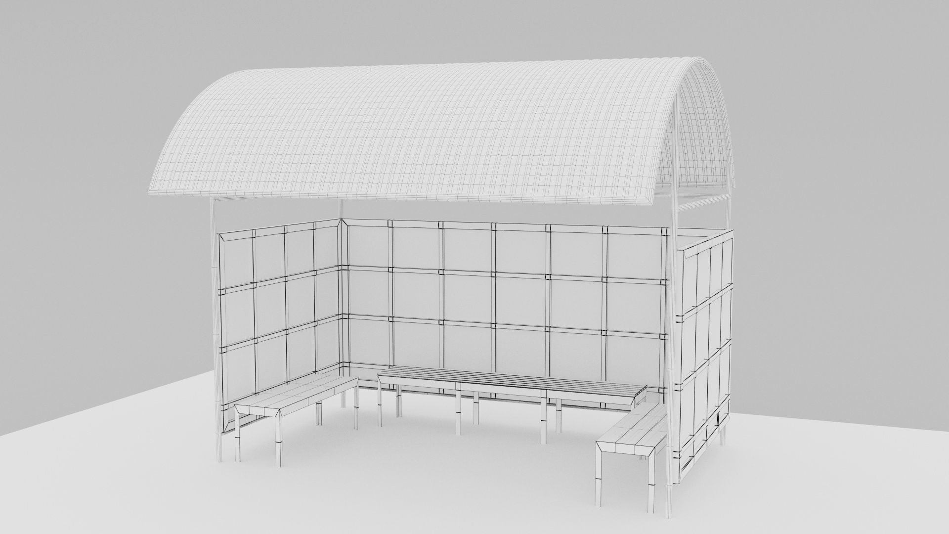 bus stop 3D model_4