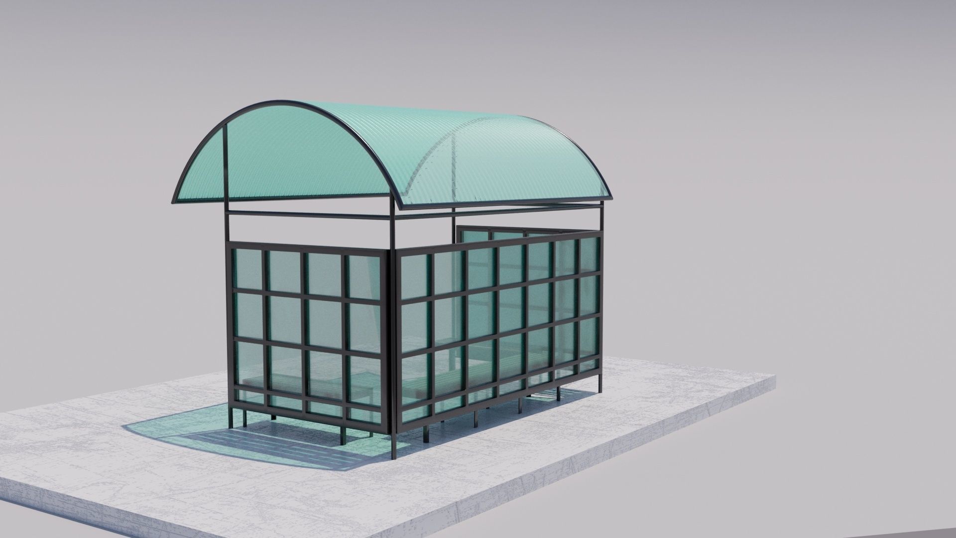 bus stop 3D model_3