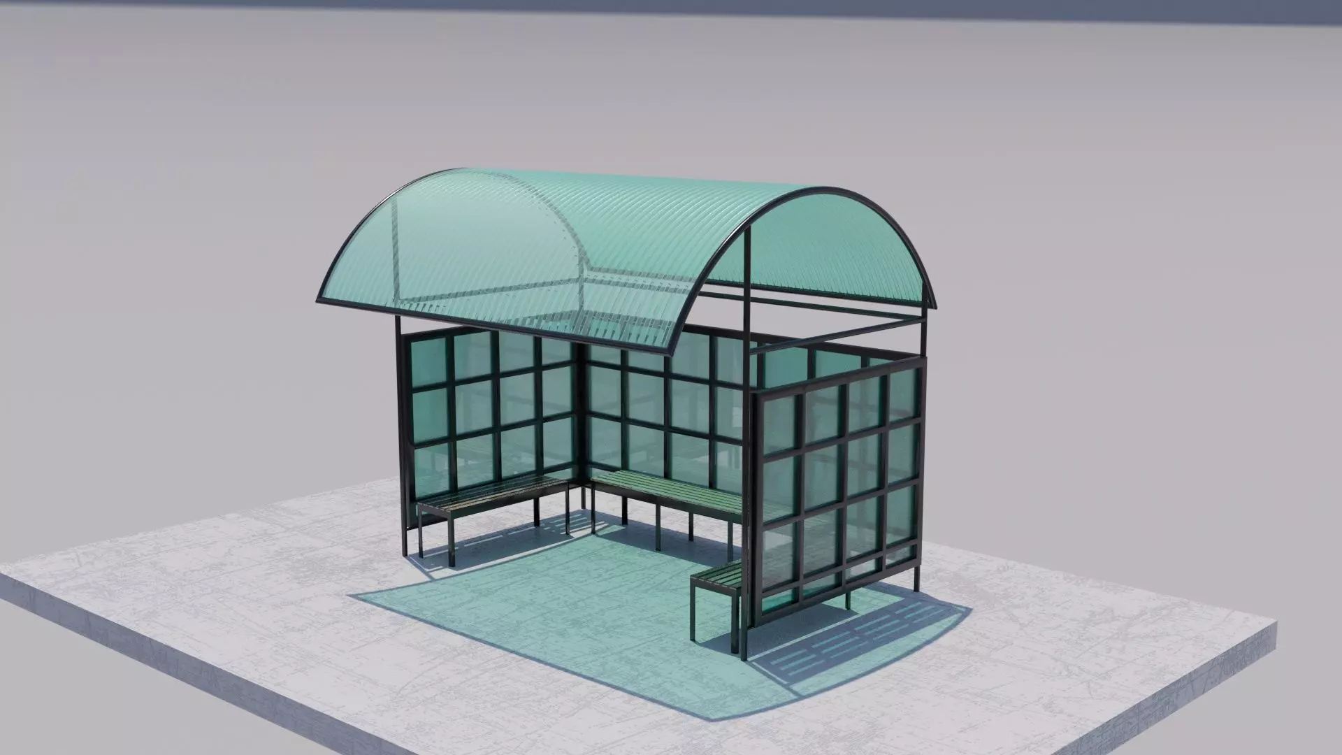 bus stop 3D model_0