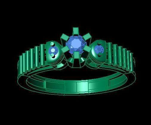 solitair ring 3D print model_8