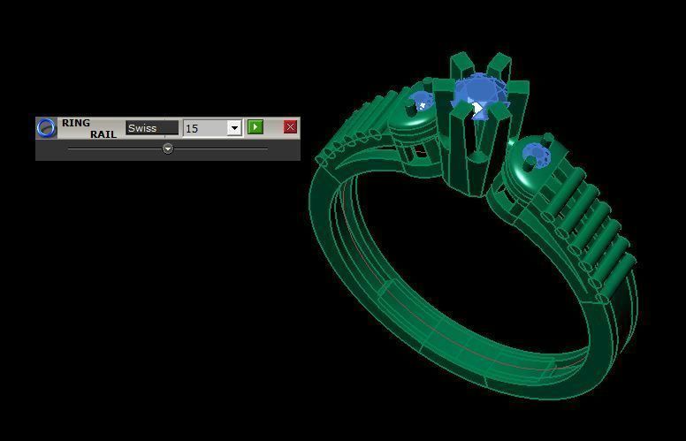 solitair ring 3D print model_13