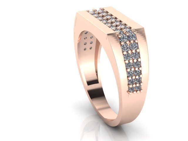 HIGHLY SOLD DIAMOND GENTS RING 3dm stl obj mtl 3D print model_3