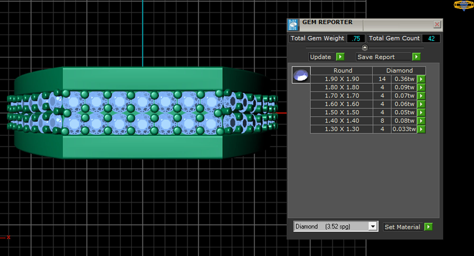 HIGHLY SOLD DIAMOND GENTS RING 3dm stl obj mtl 3D print model_4