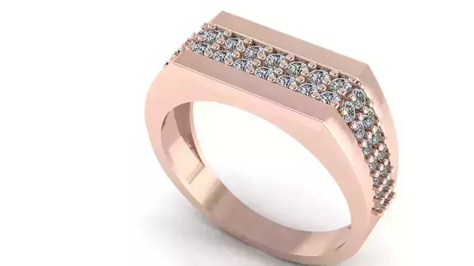 HIGHLY SOLD DIAMOND GENTS RING  3dm stl obj mtl  3D print model