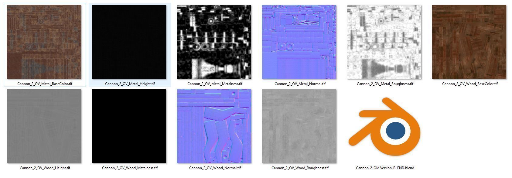 Cannon-2-Old Version Low-poly 3D model_17