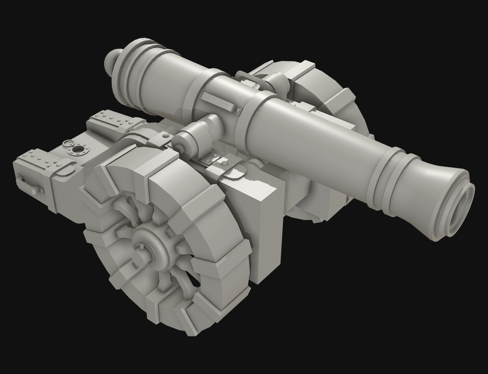 Cannon-2-Old Version Low-poly 3D model_16