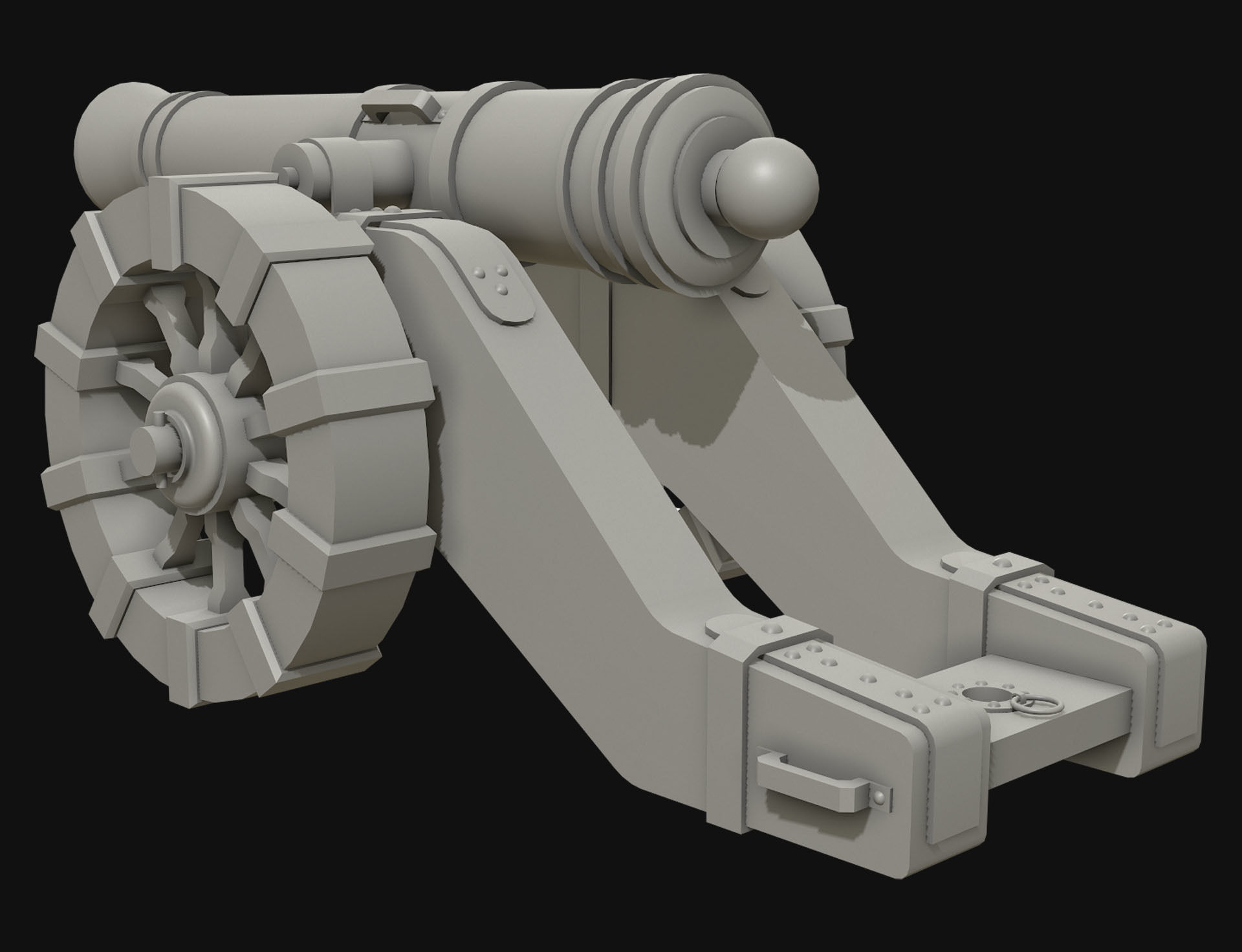 Cannon-2-Old Version Low-poly 3D model_14