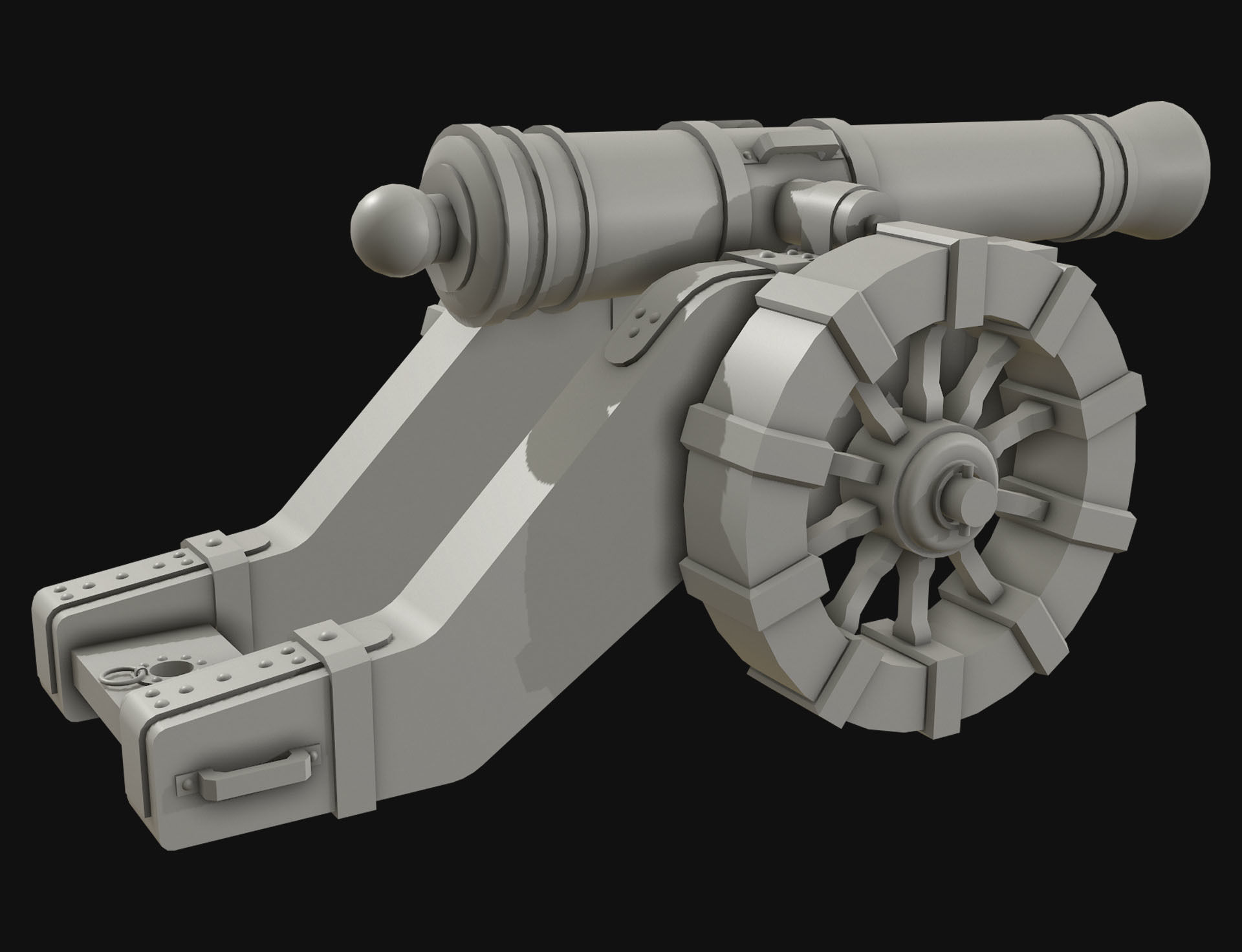 Cannon-2-Old Version Low-poly 3D model_15