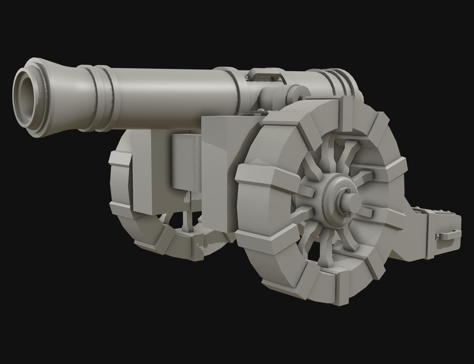 Cannon-2-Old Version Low-poly 3D model_13