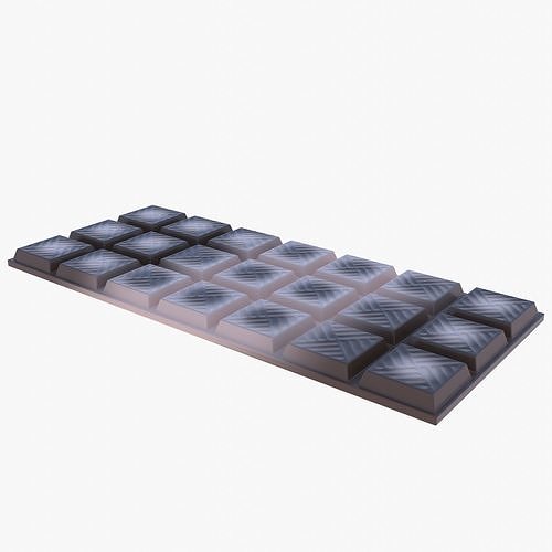 Milk-white chocolate bar 3D model