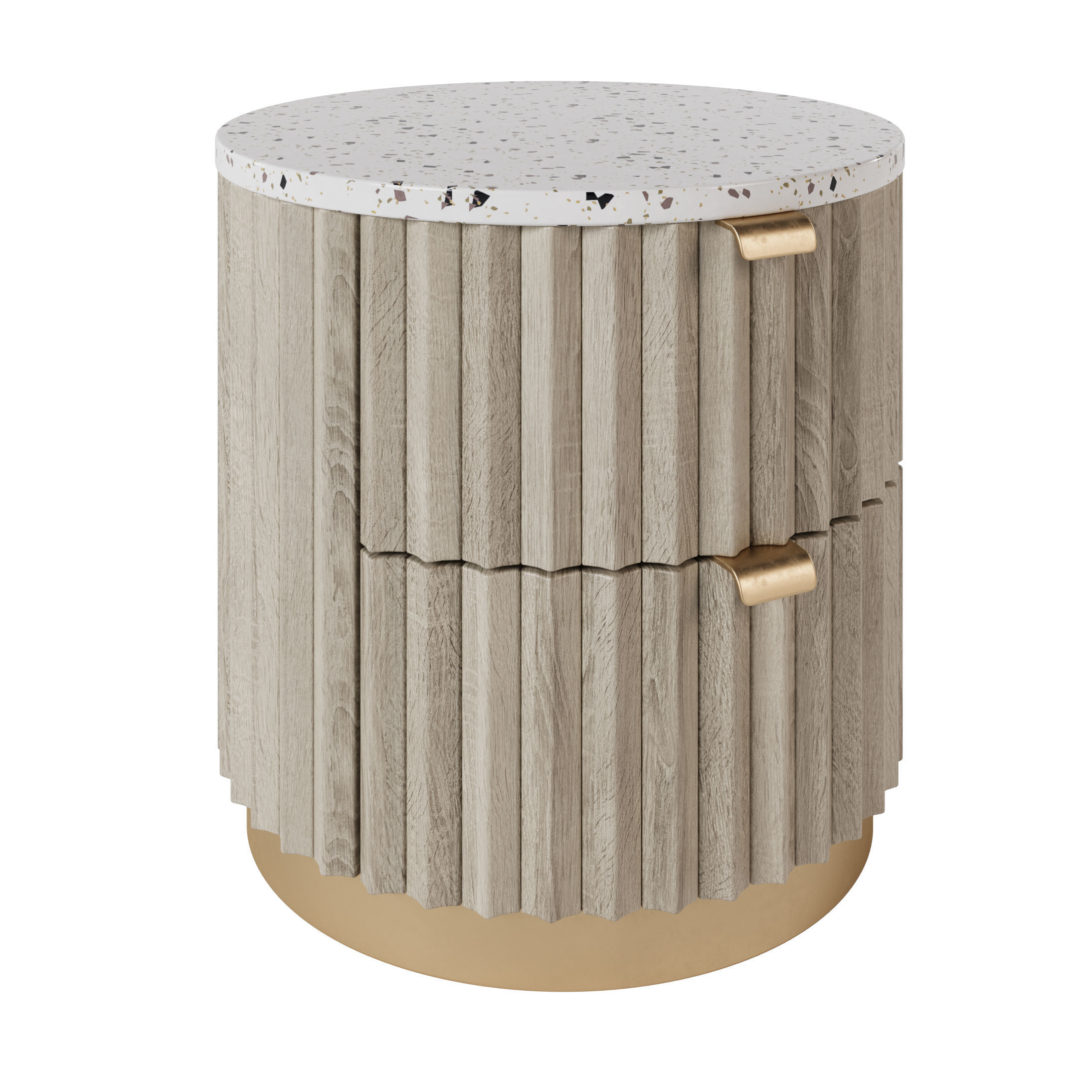 Makeup table and Nightstand bedside table 3D model_7