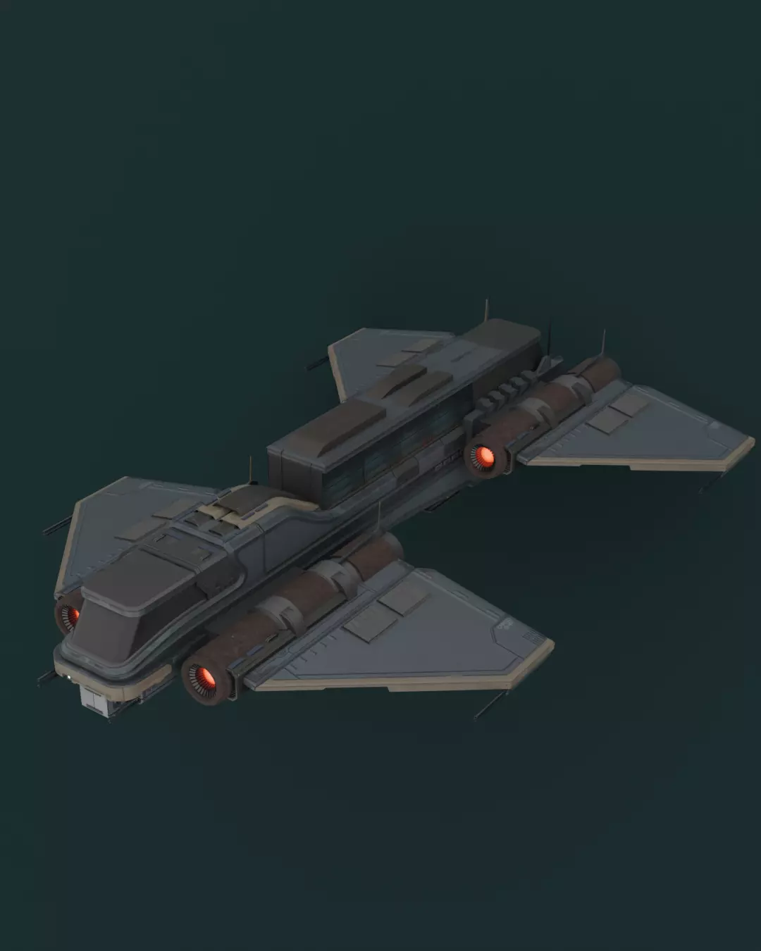 SPACESHIP CRAFT 3D model_0