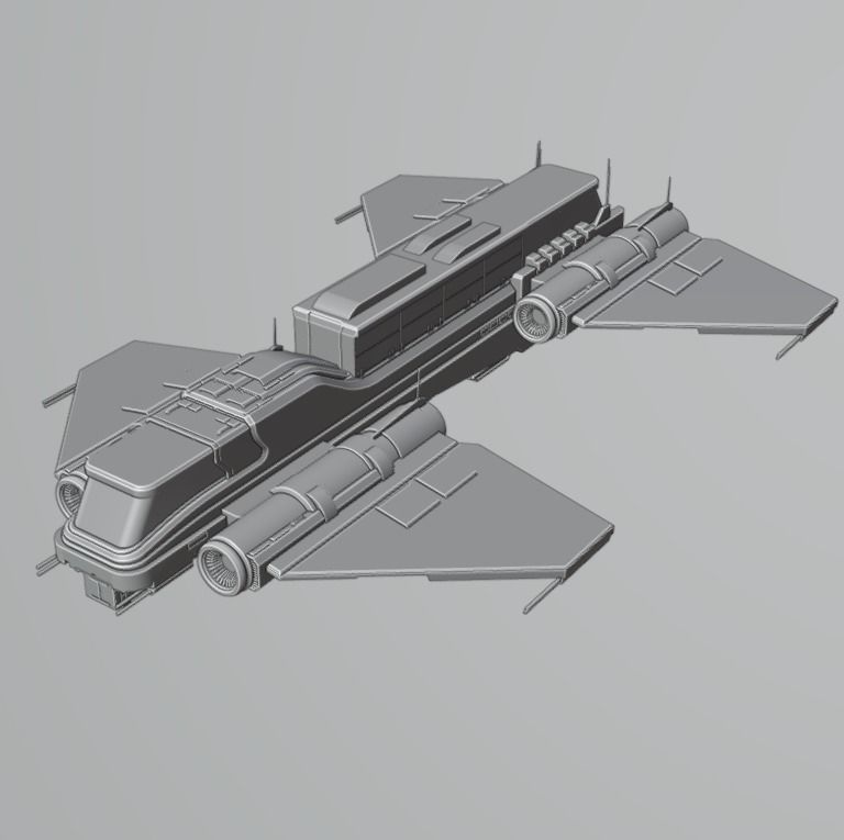 SPACESHIP CRAFT 3D model_4