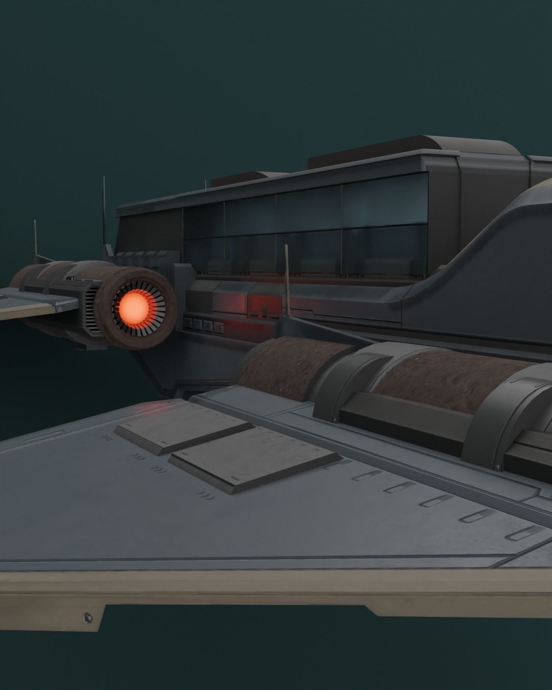 SPACESHIP CRAFT 3D model_2