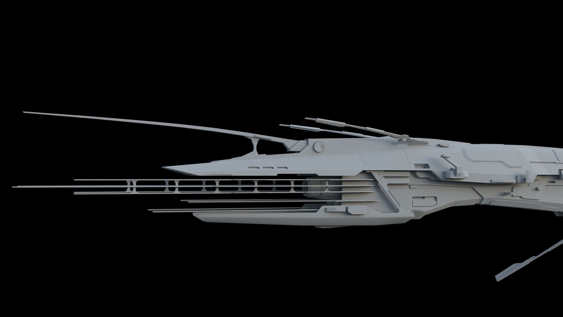 Sci Fi Alien SpaceShip 3D model_17