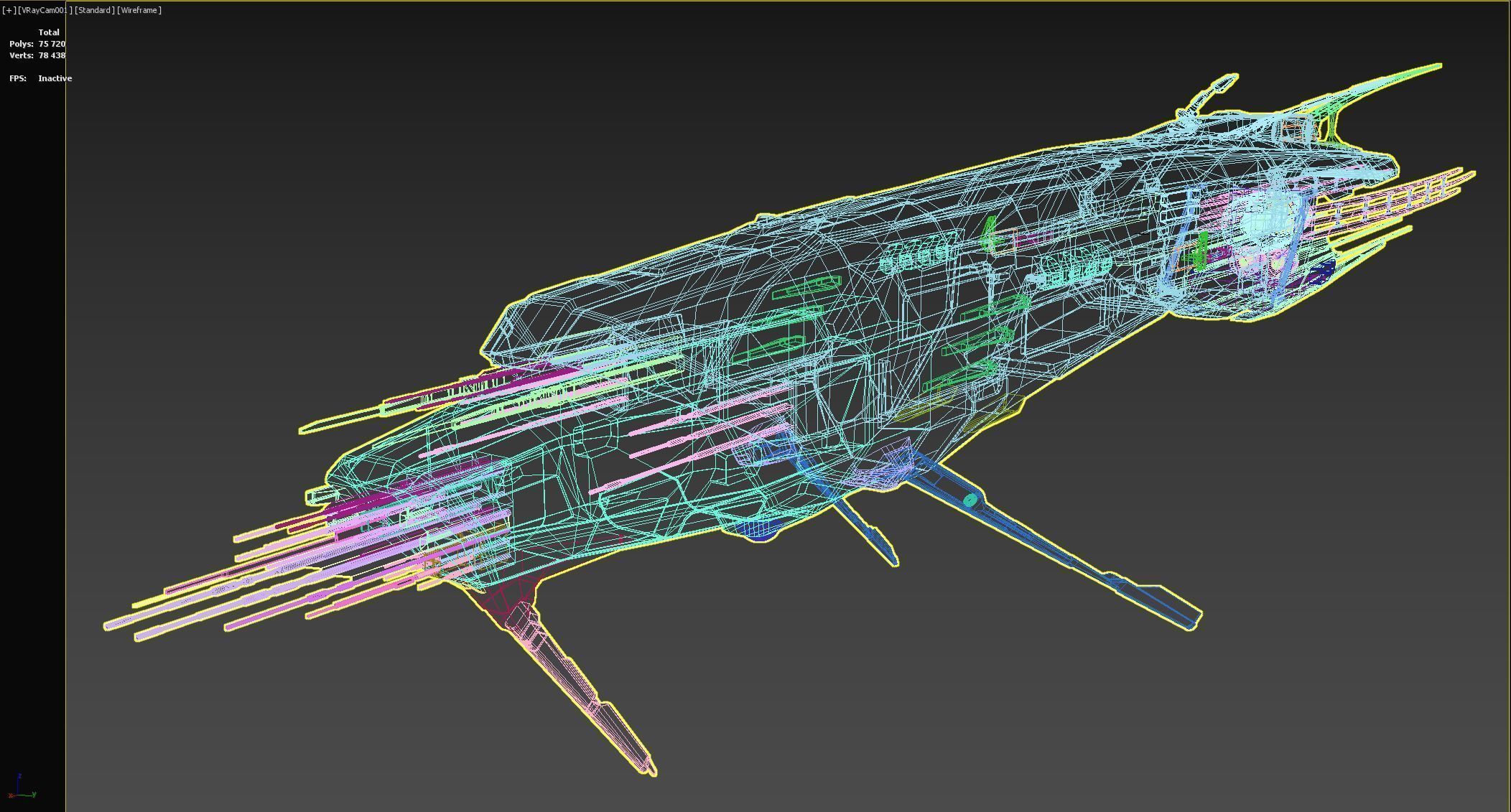 Sci Fi Alien SpaceShip 3D model_22