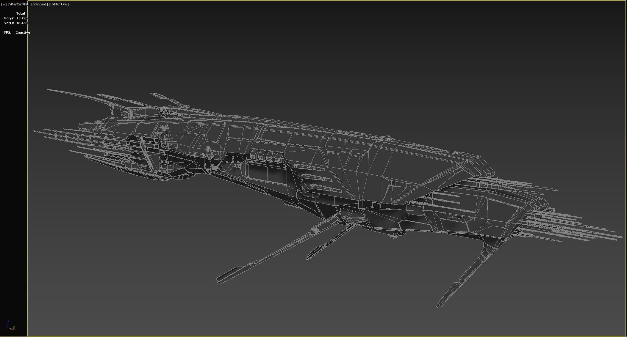 Sci Fi Alien SpaceShip 3D model_20