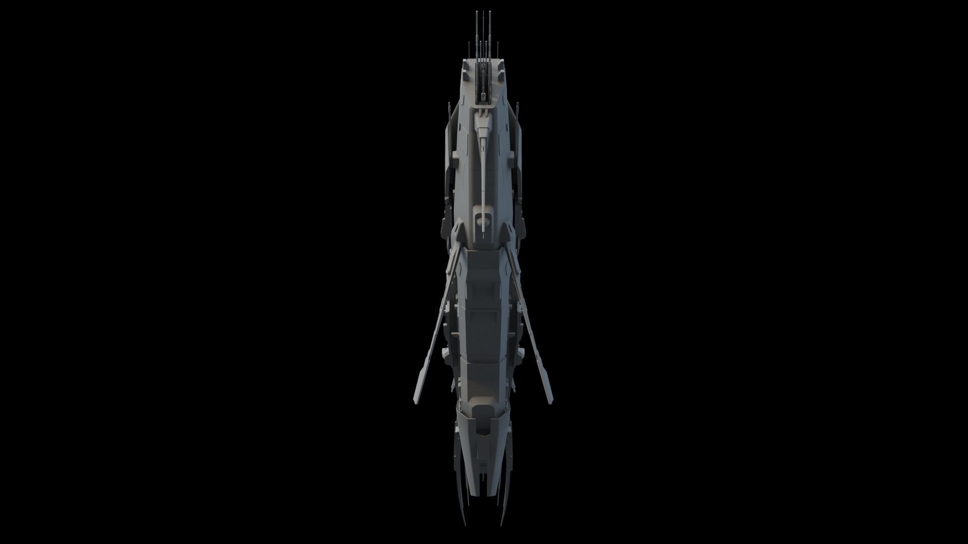 Sci Fi Alien SpaceShip 3D model_19
