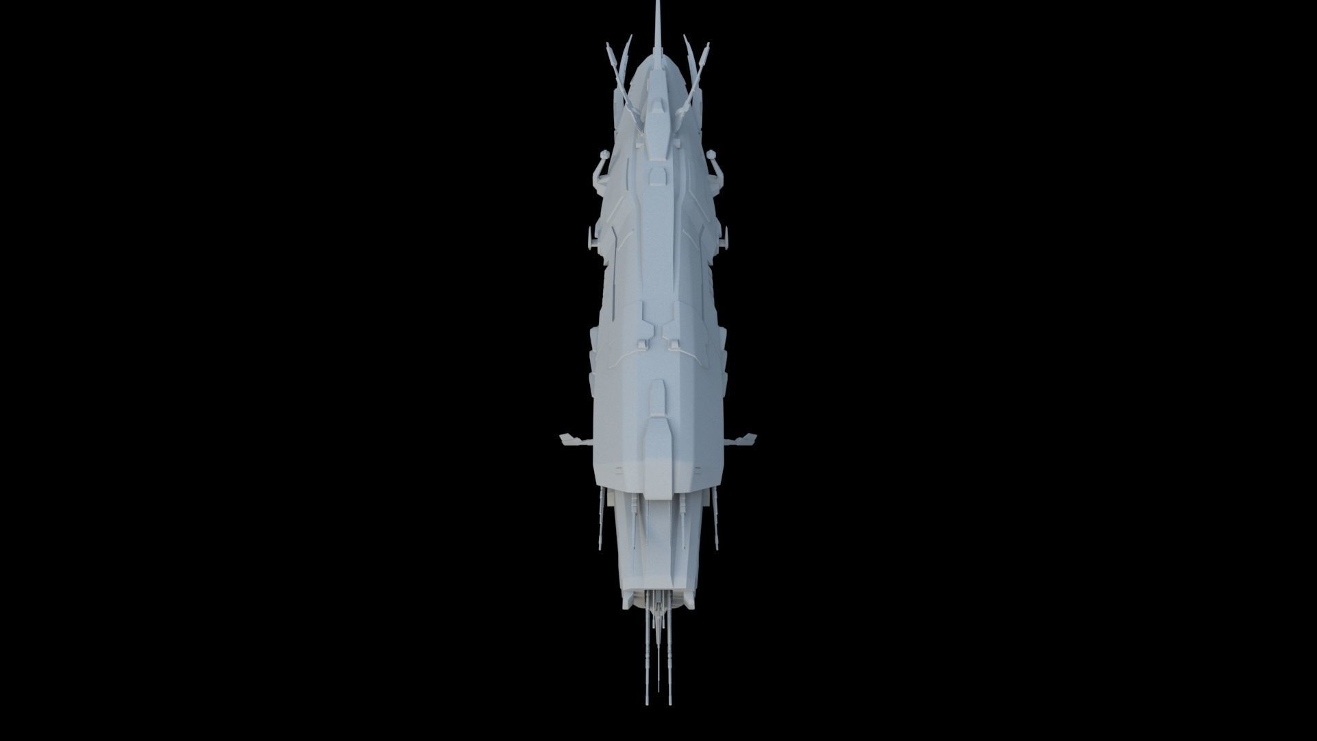 Sci Fi Alien SpaceShip 3D model_18