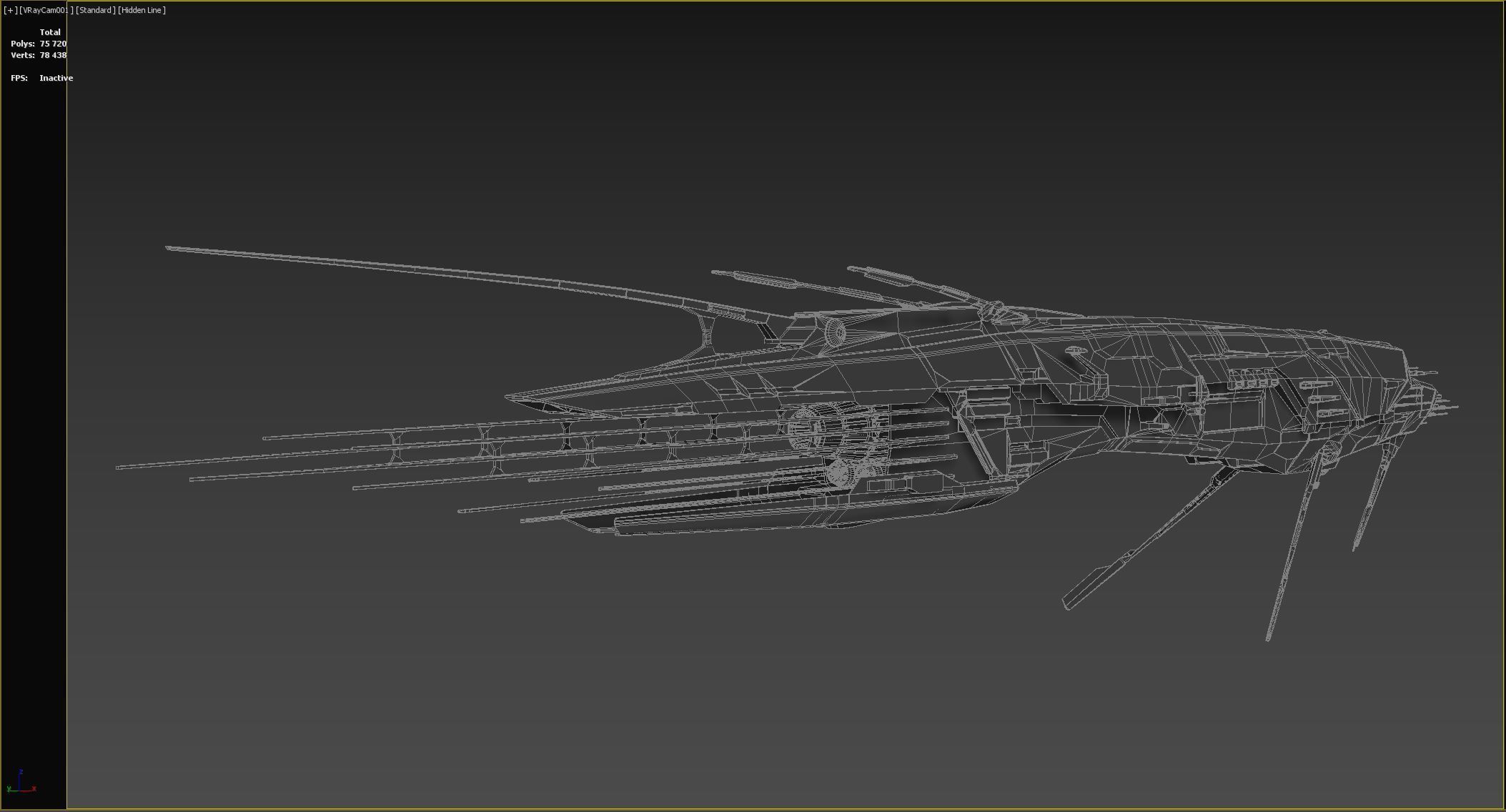 Sci Fi Alien SpaceShip 3D model_21