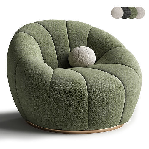 Garret Armchair Low-poly 3D model