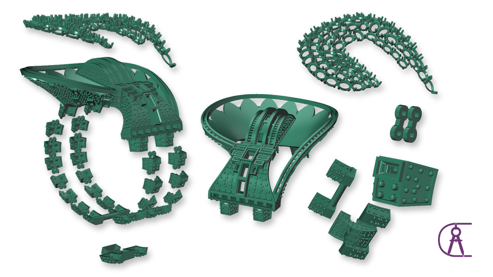 MarlenDietrichs Jarretiere bracelet  AAA Class 3D print model_8