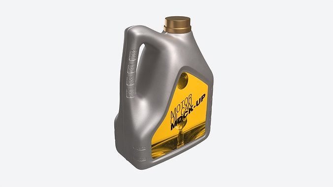 Motor Oil Can Mockup 3D model 2