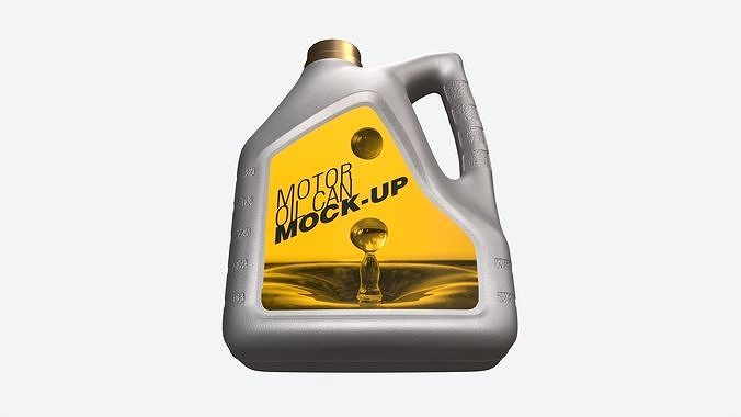 Motor Oil Can Mockup 3D model 4