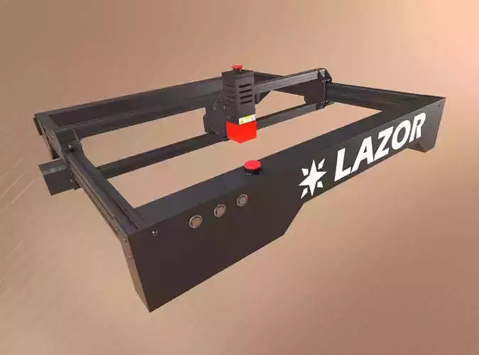Laser Engraver Low-poly 3D model