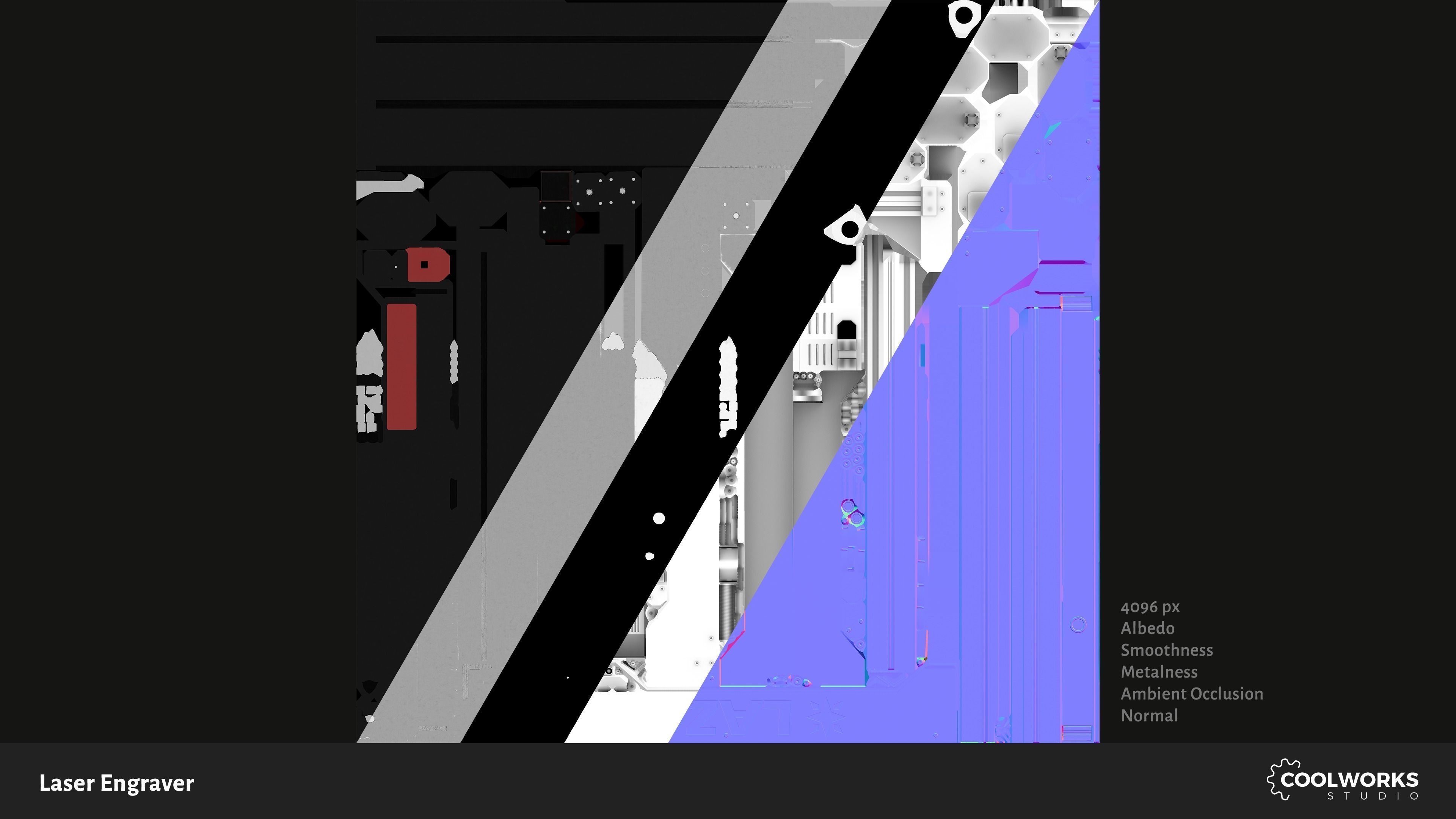 Laser Engraver Low-poly 3D model_18