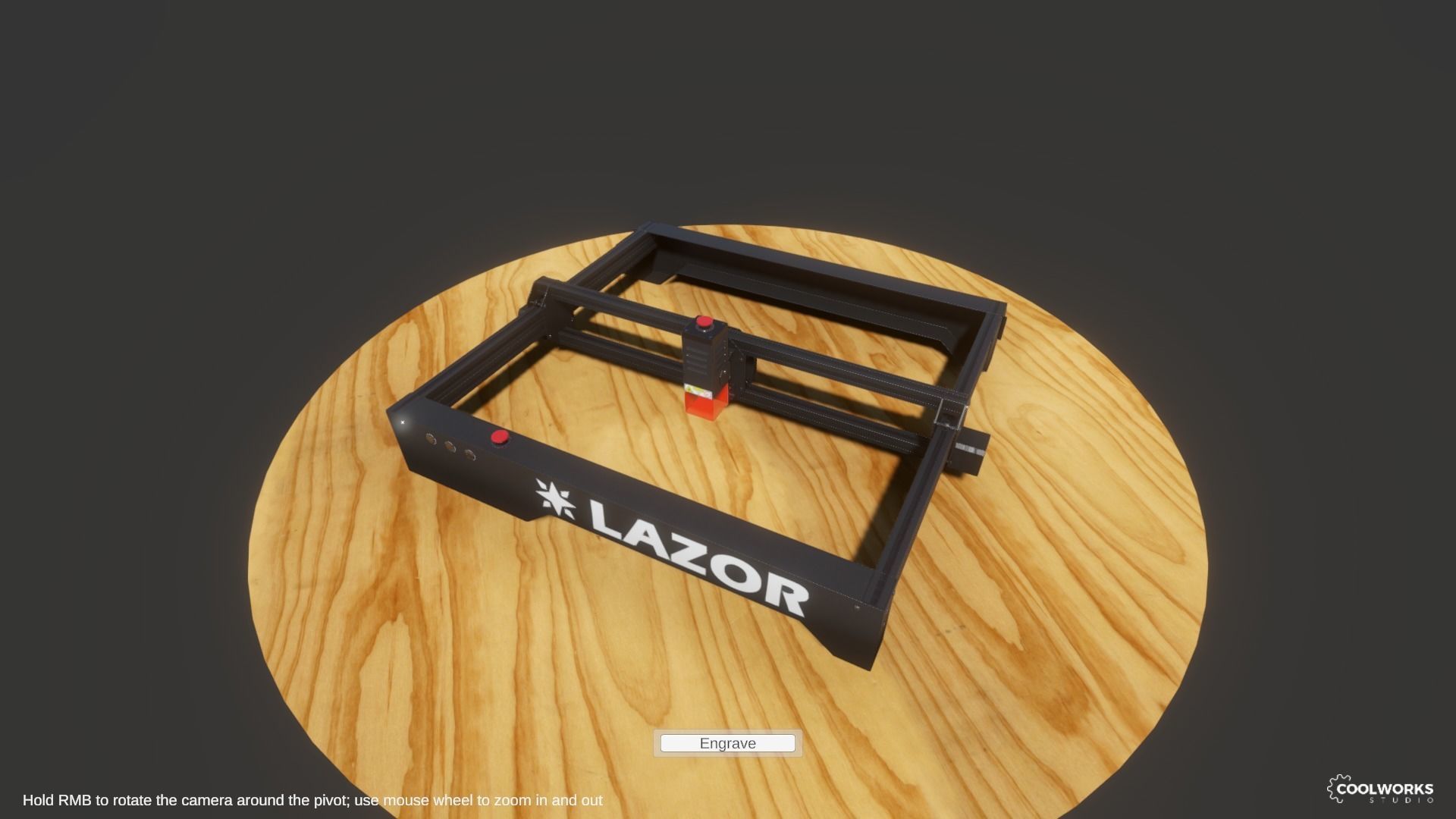 Laser Engraver Low-poly 3D model_11