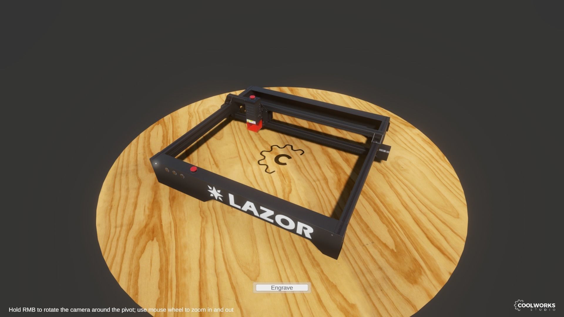 Laser Engraver Low-poly 3D model_16