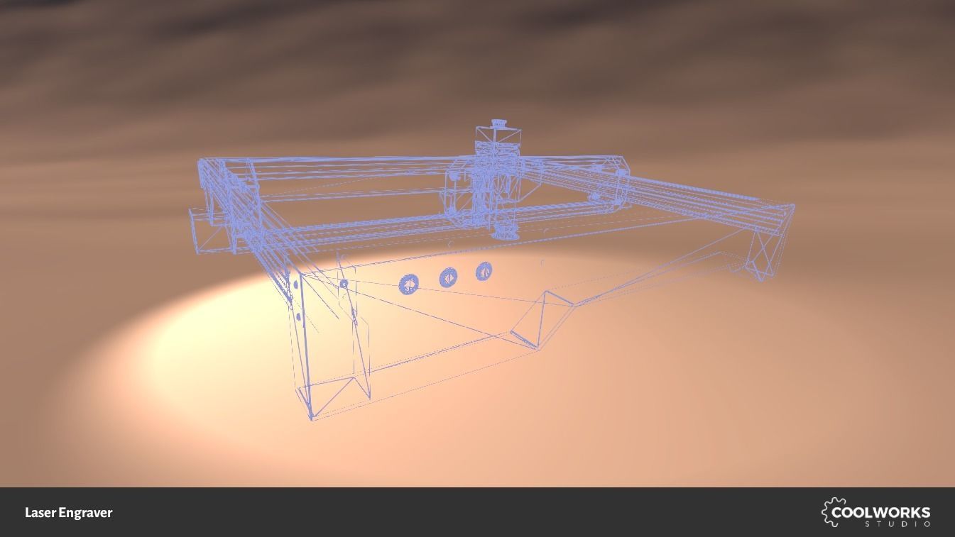 Laser Engraver Low-poly 3D model_6