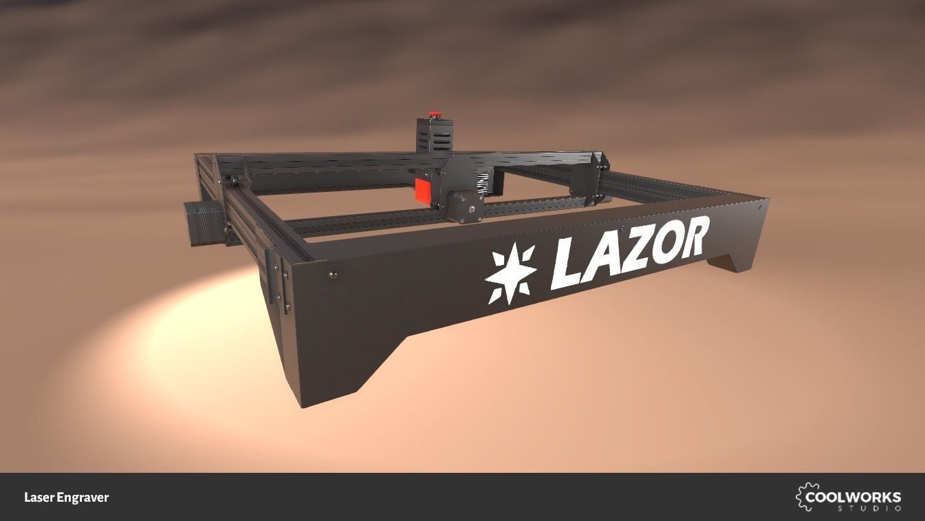 Laser Engraver Low-poly 3D model_2
