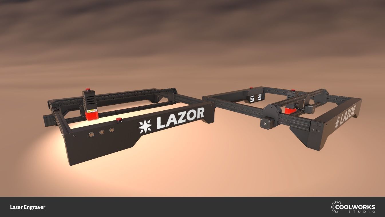 Laser Engraver Low-poly 3D model_3