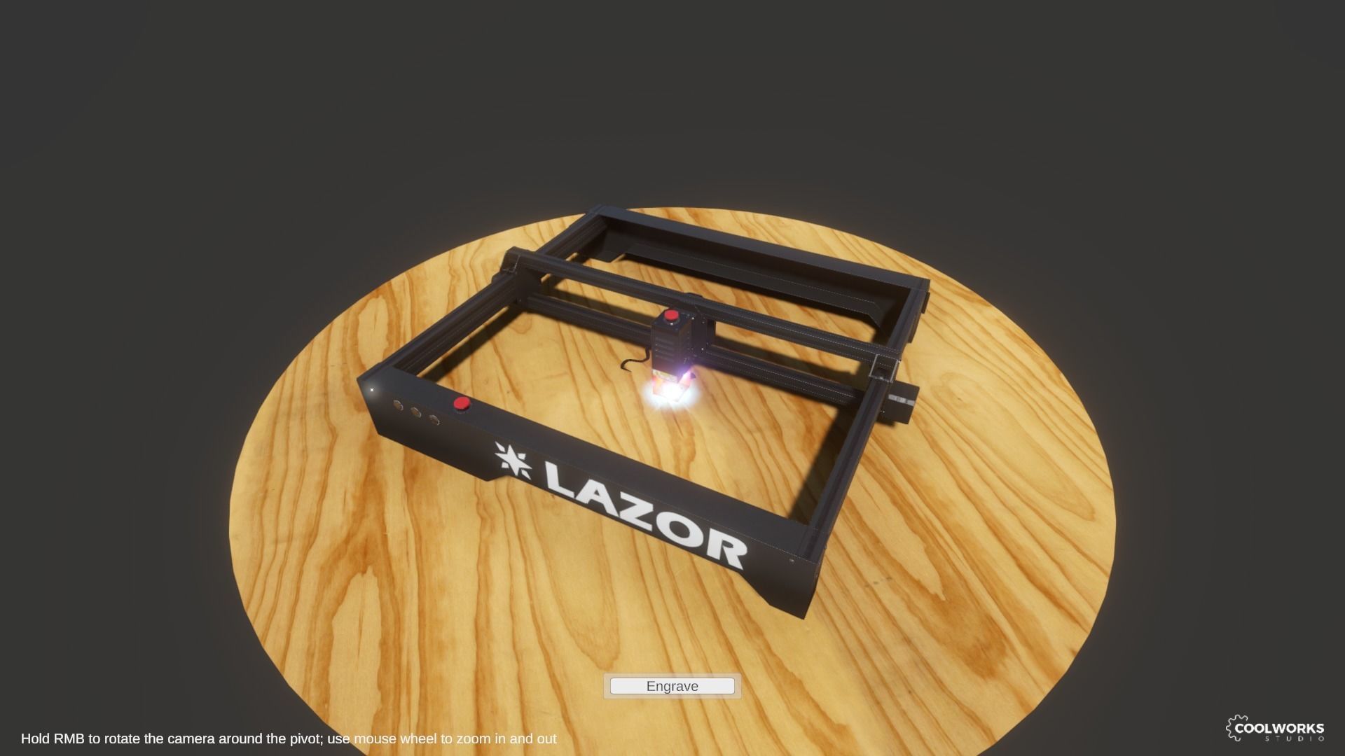 Laser Engraver Low-poly 3D model_14