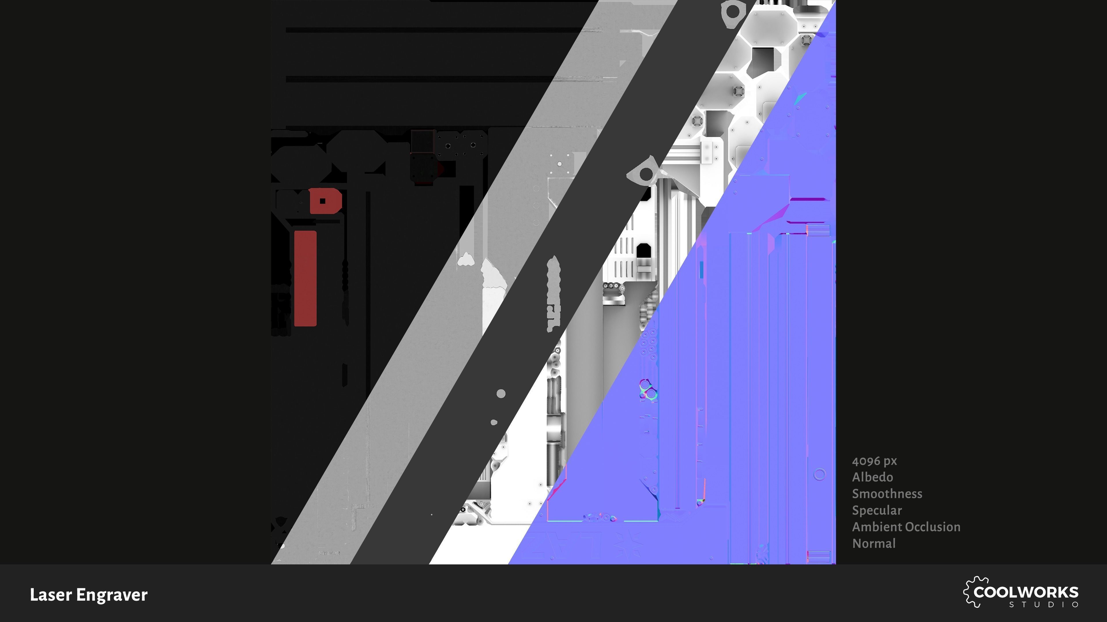 Laser Engraver Low-poly 3D model_17