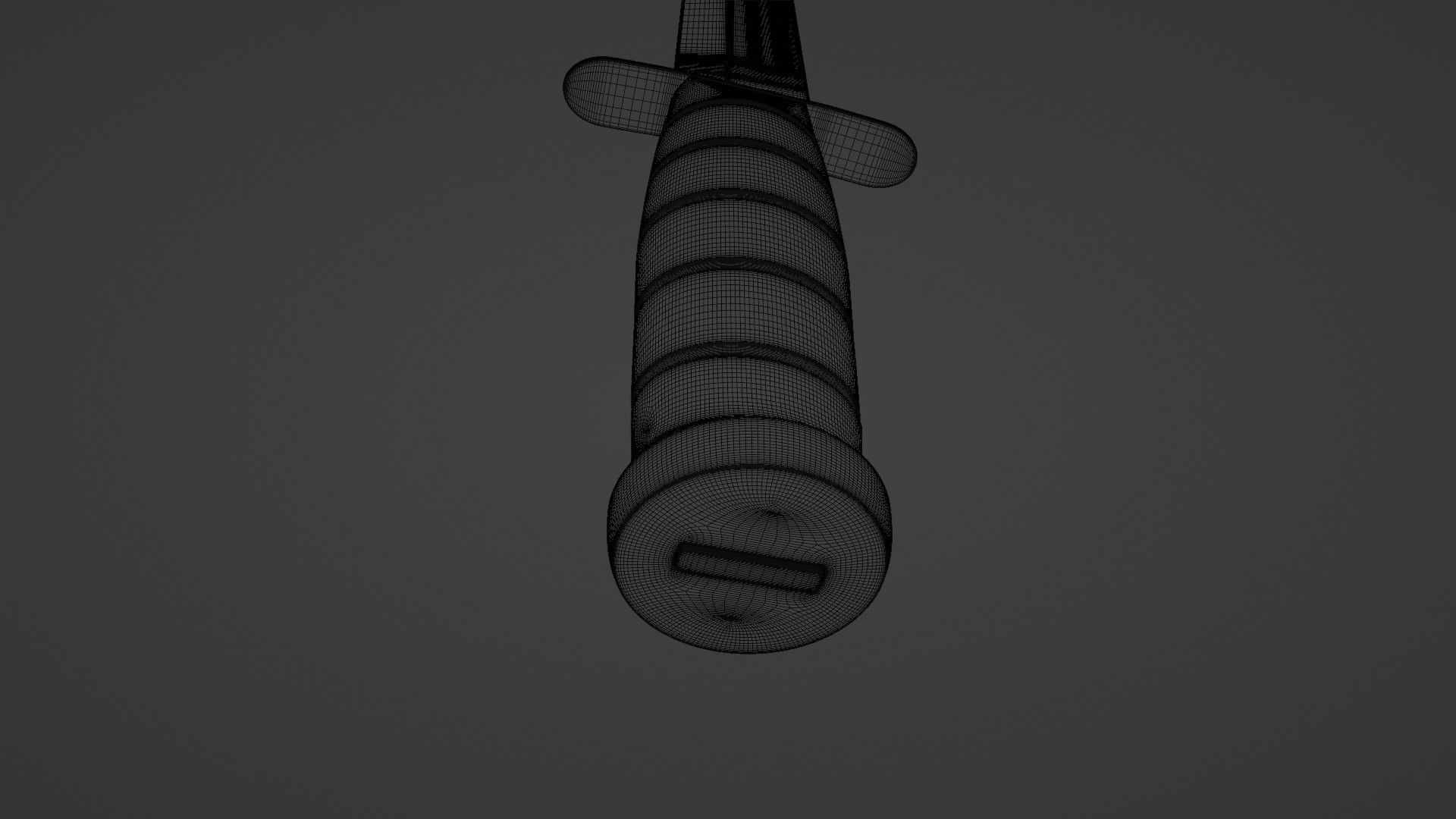 Hunting Knife Low-poly 3D model_10