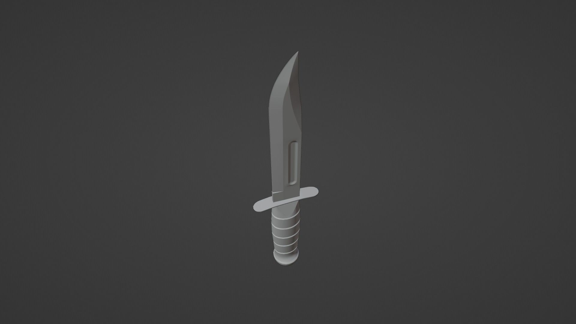 Hunting Knife Low-poly 3D model_6