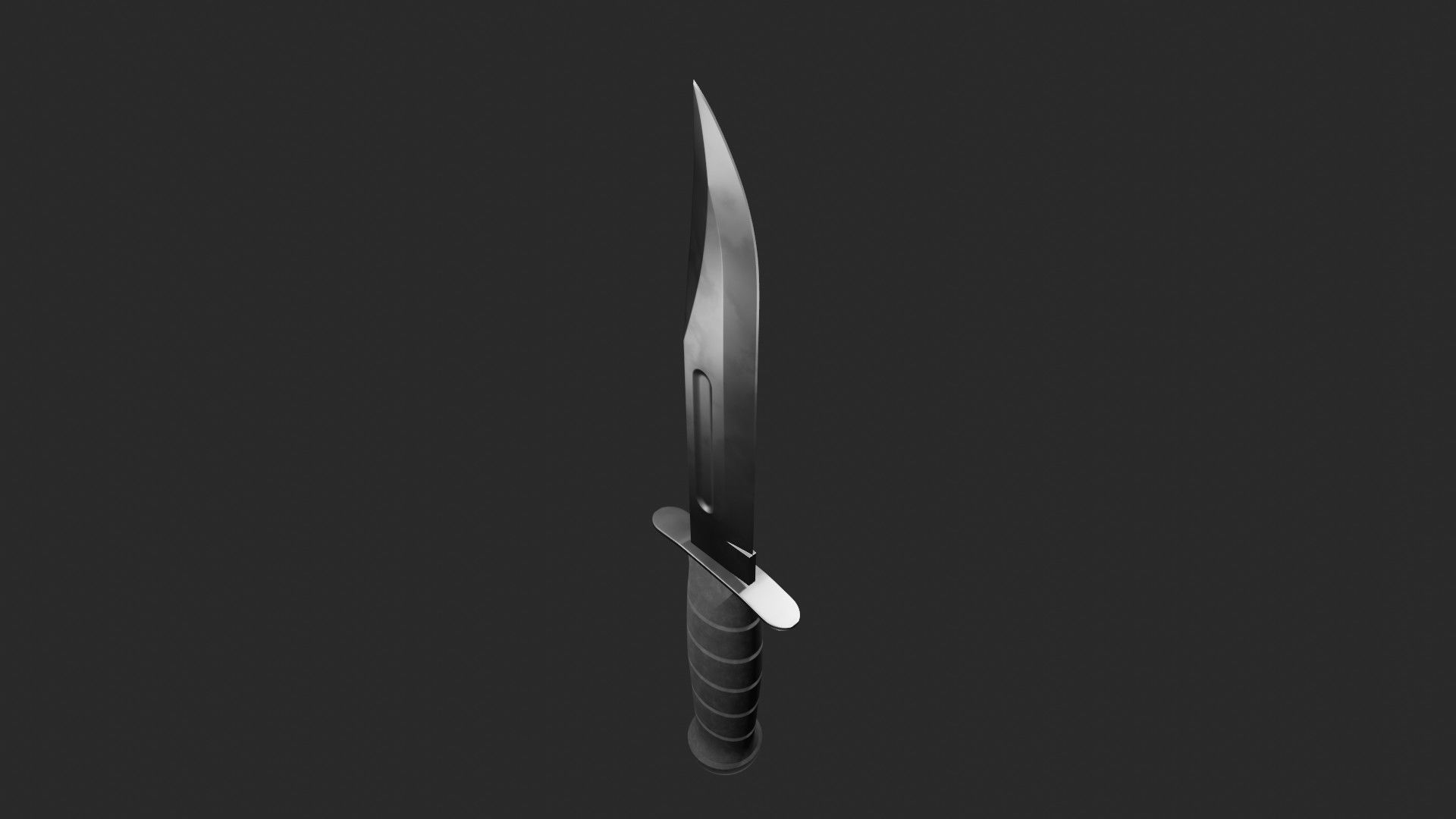 Hunting Knife Low-poly 3D model_2