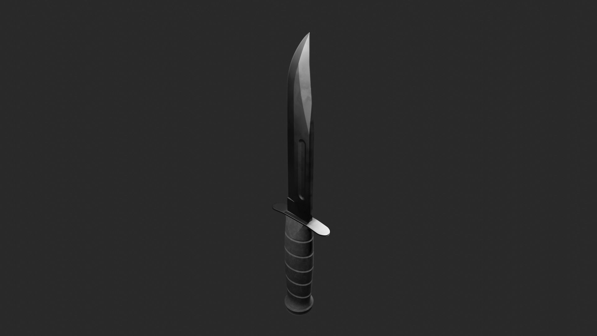 Hunting Knife Low-poly 3D model_1
