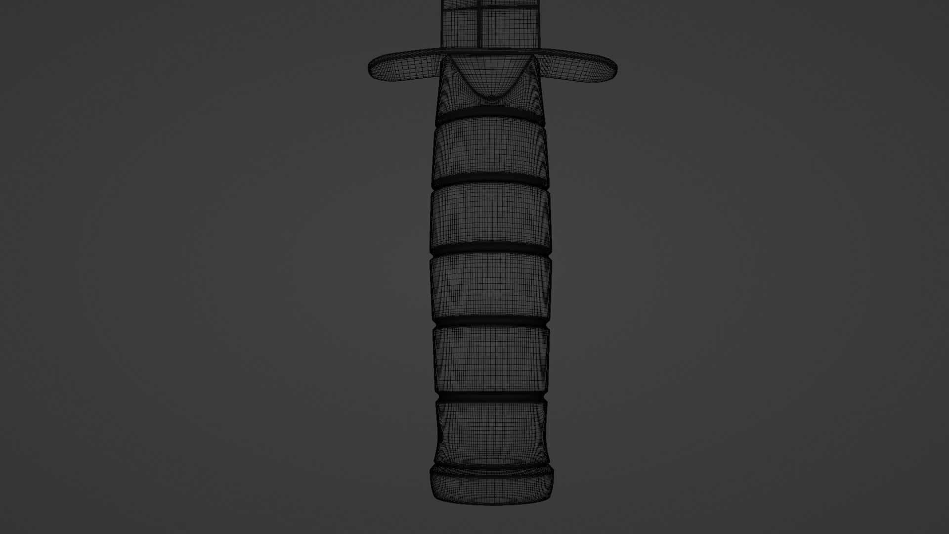 Hunting Knife Low-poly 3D model_9