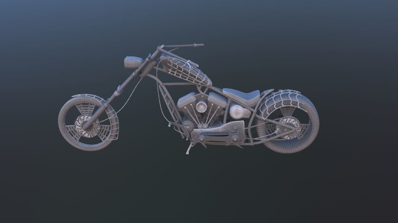 American Chopper Black Widow 3D model_18