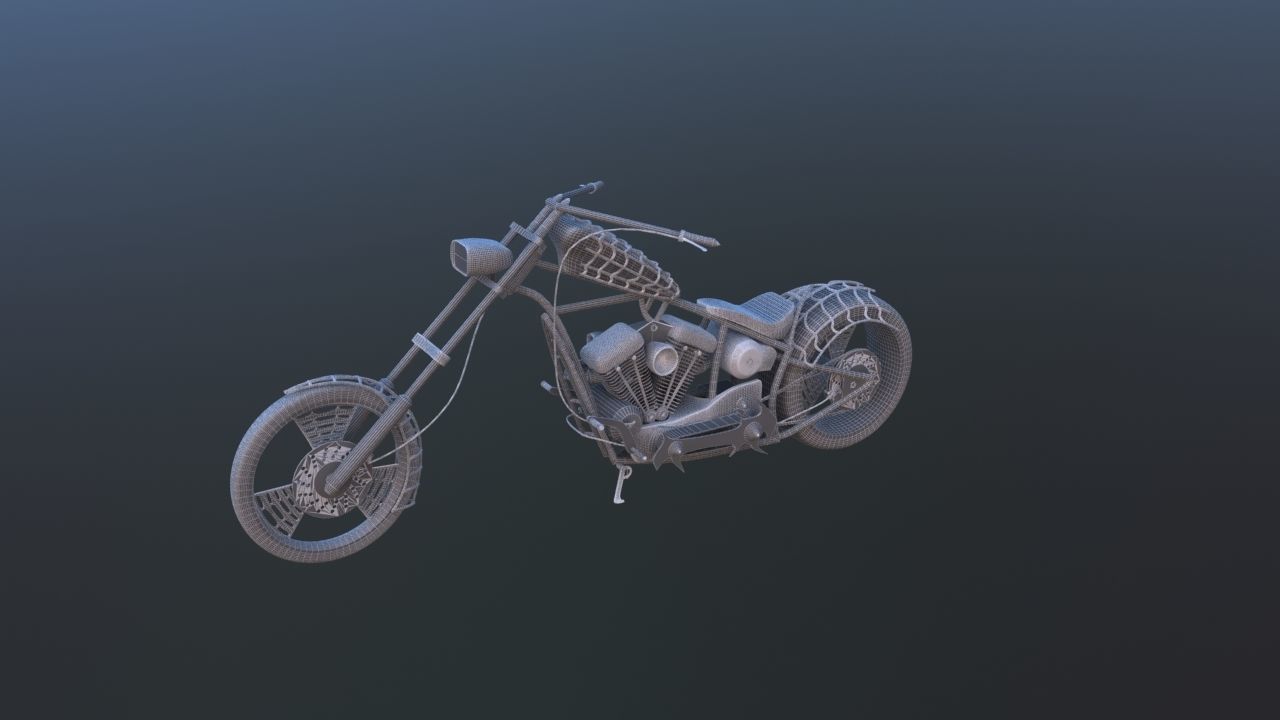 American Chopper Black Widow 3D model_26