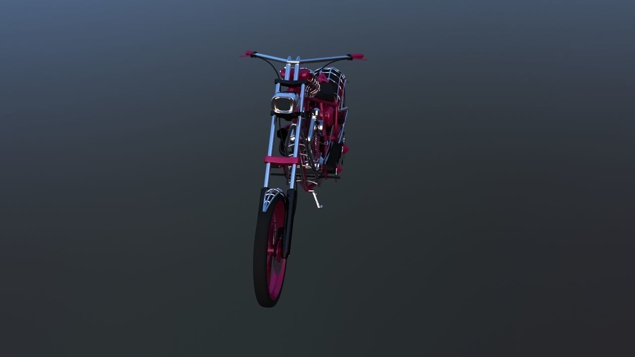American Chopper Black Widow 3D model_9